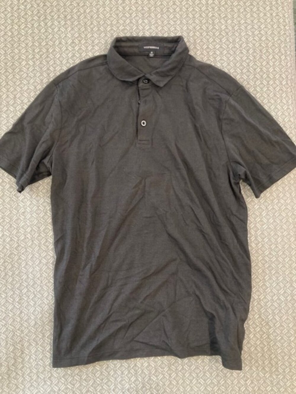 Men's Size Medium Heathered Black Polo